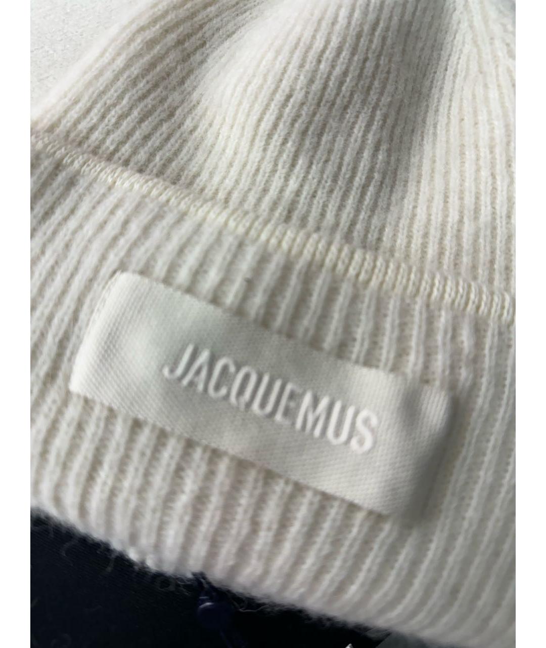 JACQUEMUS Белая шерстяная шапка, фото 3