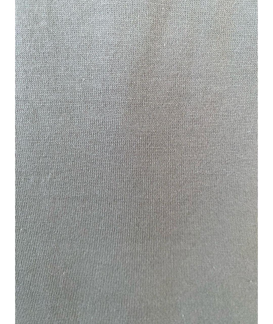 BRUNELLO CUCINELLI Хаки хлопковая футболка, фото 4