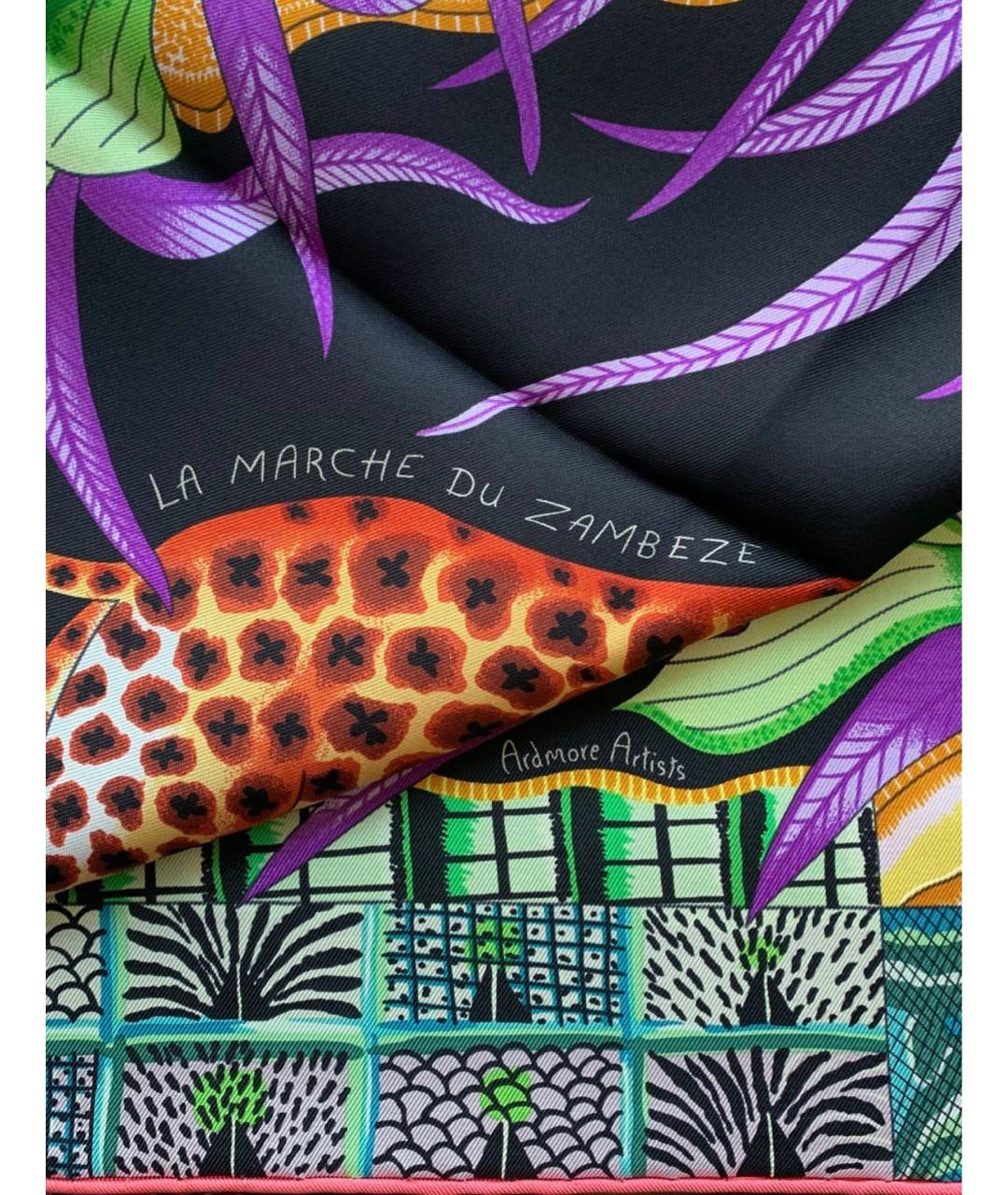 HERMES Мульти шелковый платок, фото 3