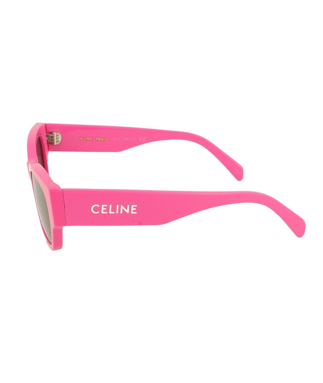 CELINE Фуксия пластиковые солнцезащитные очки, фото 3