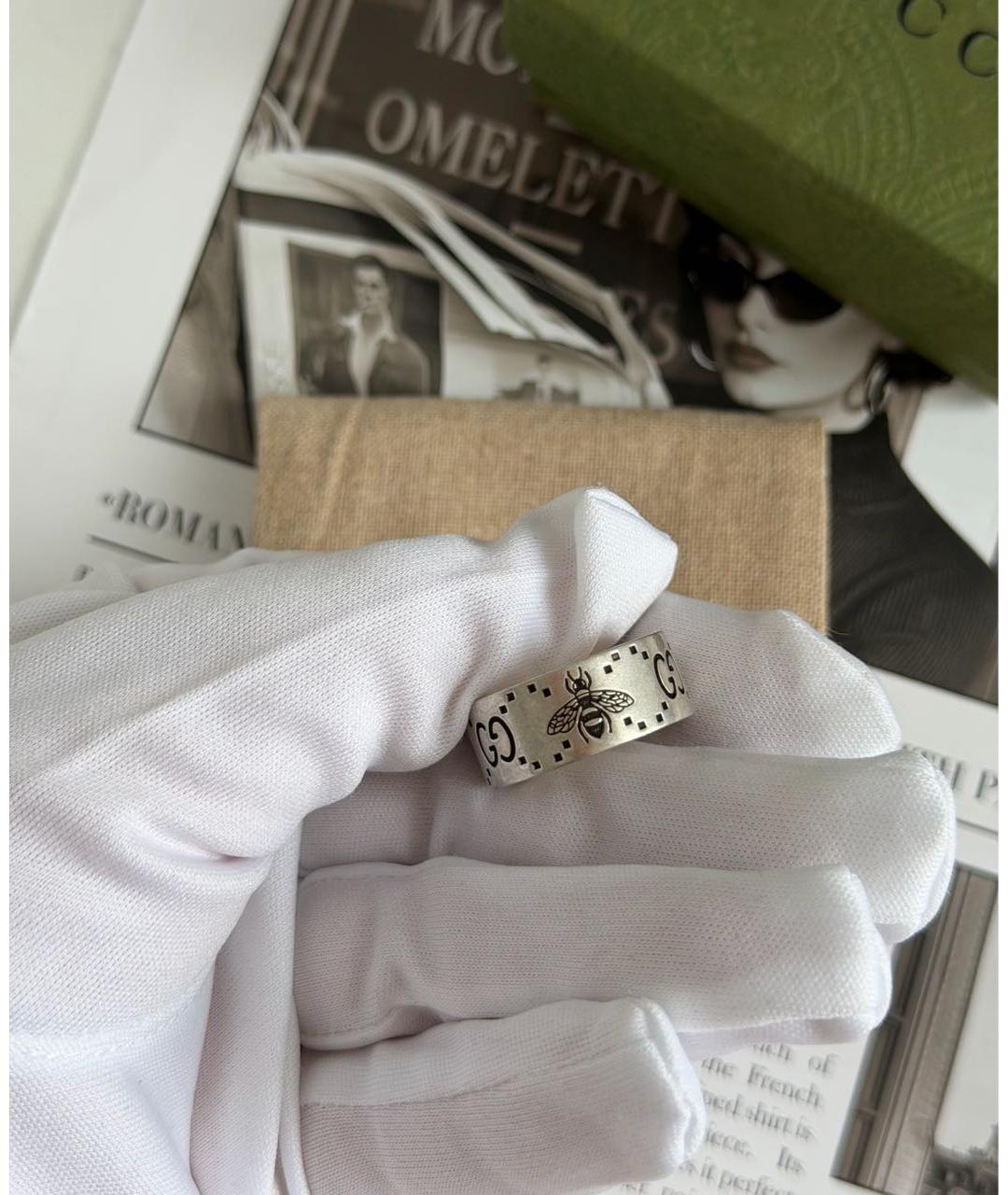 GUCCI Серебряное серебряное кольцо, фото 5