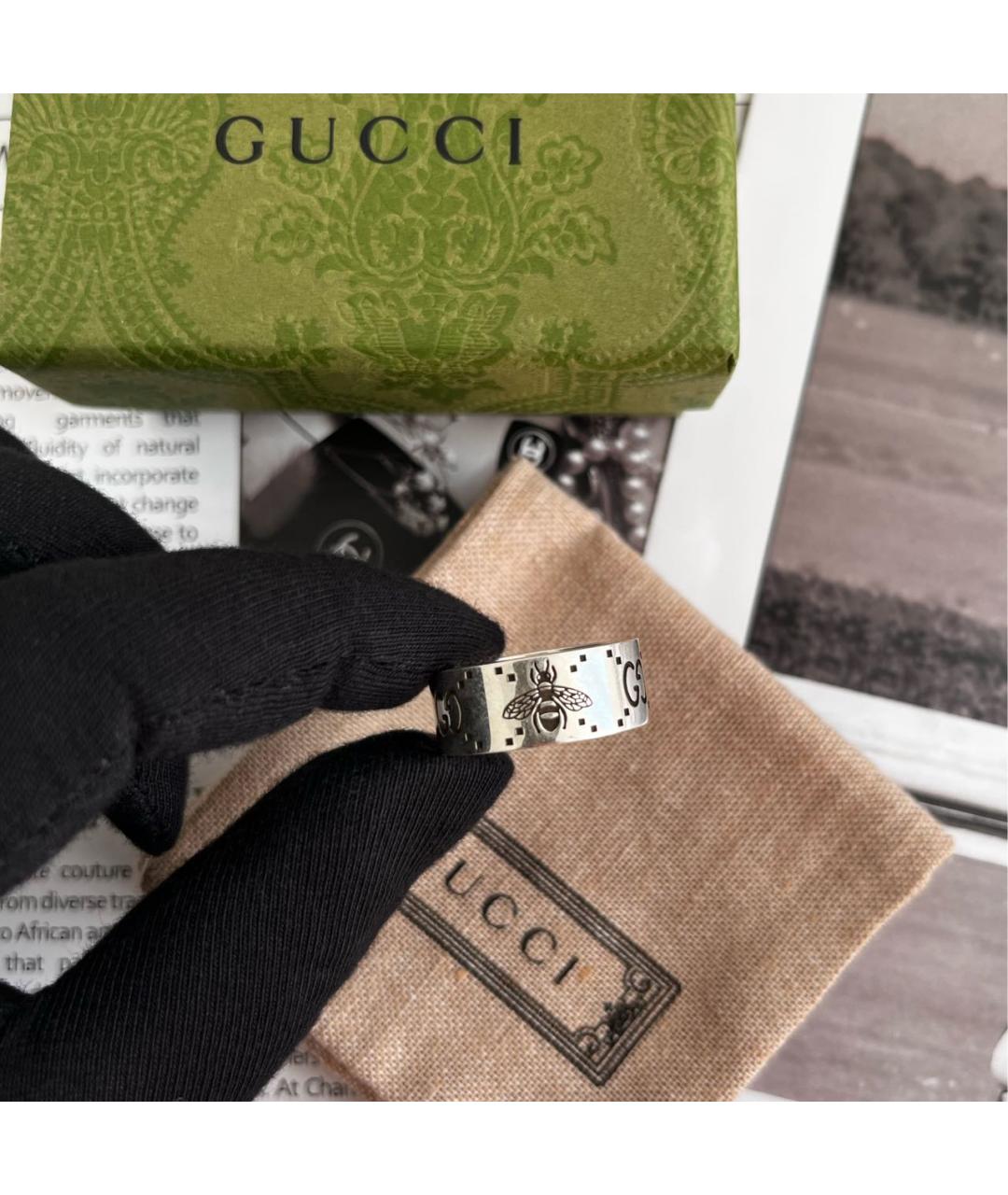 GUCCI Серебряное серебряное кольцо, фото 5