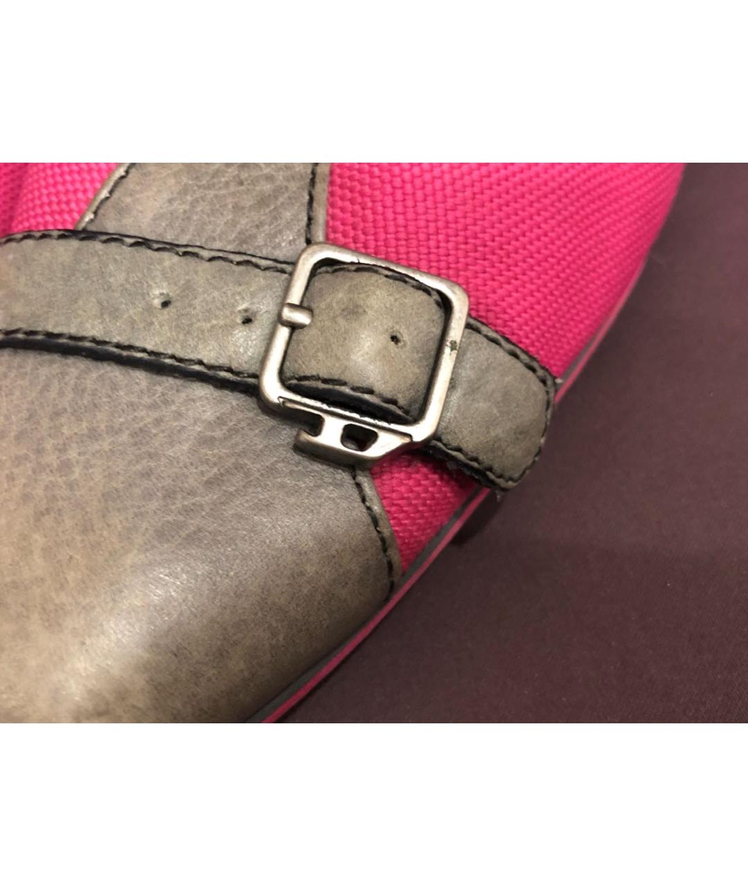DIESEL Розовые текстильные туфли, фото 5