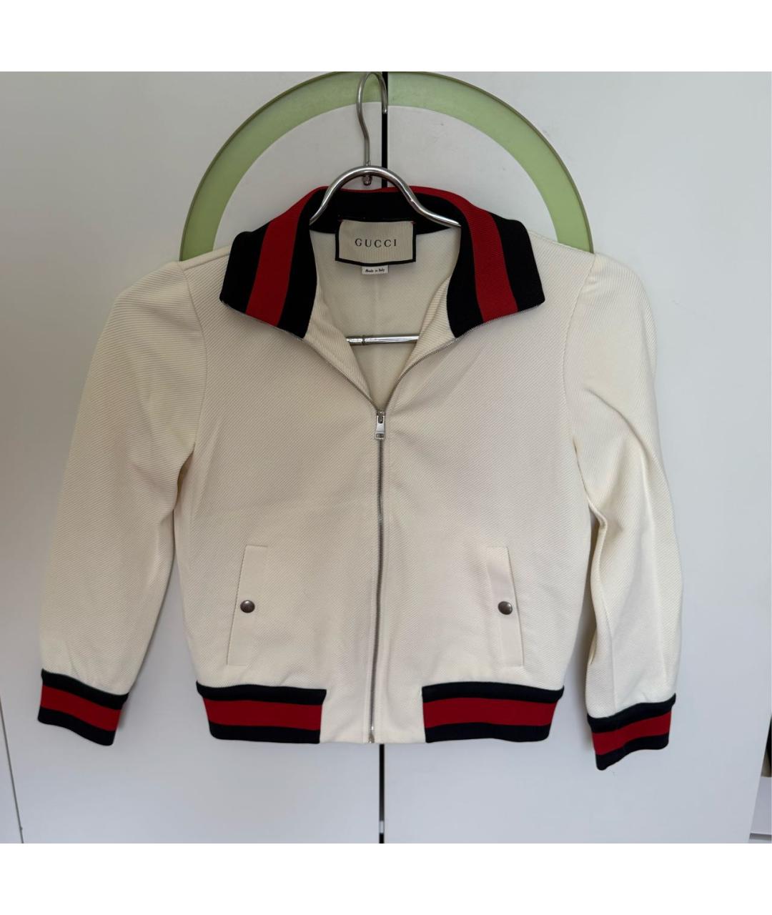 GUCCI Белый хлопковый кардиган, фото 6