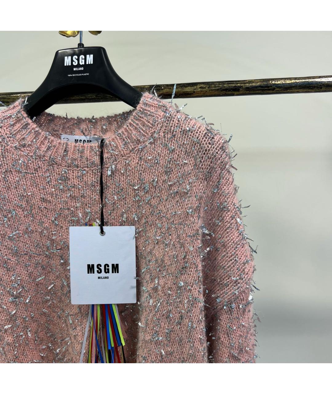 MSGM Розовый полиамидовый джемпер / свитер, фото 3