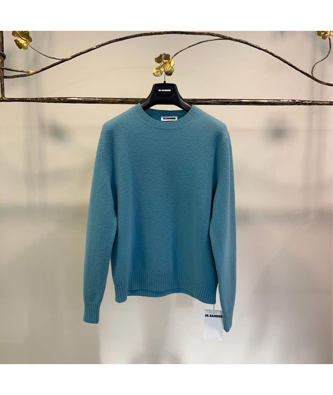 JIL SANDER Бирюзовый шерстяной джемпер / свитер, фото 6