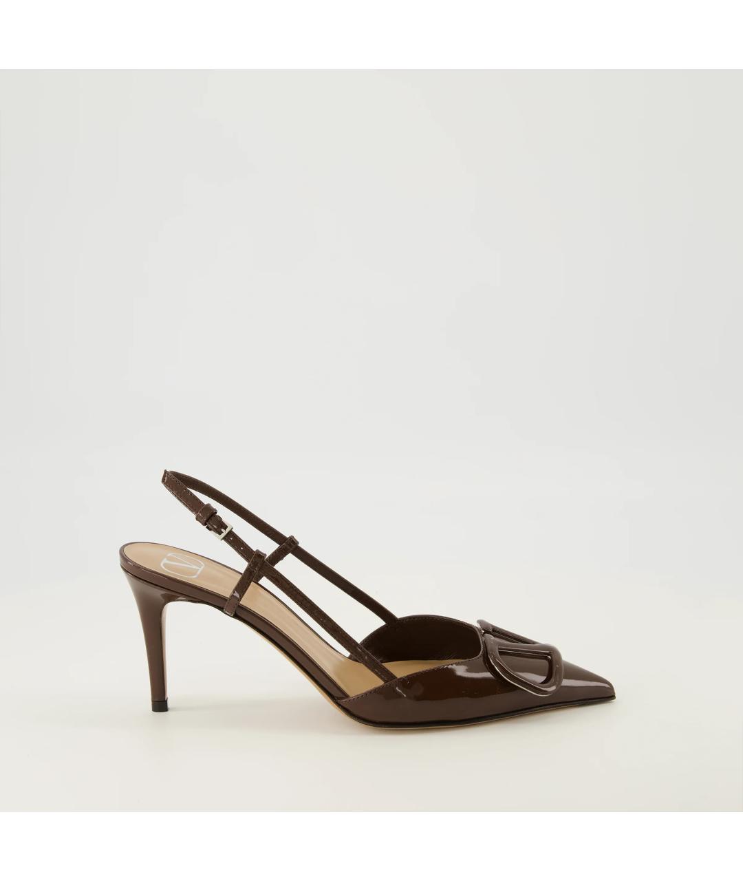 VALENTINO Коричневые туфли из лакированной кожи, фото 4