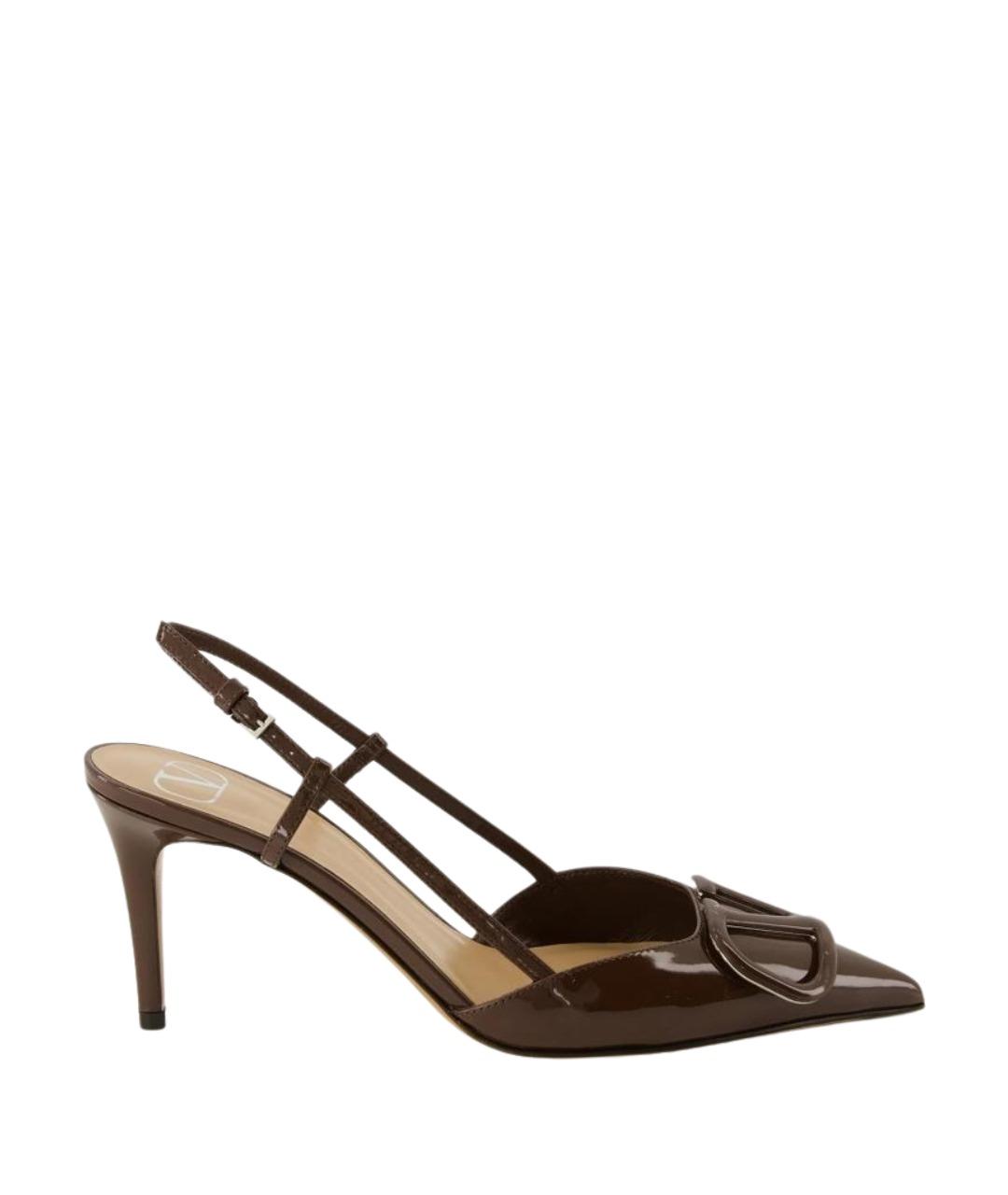 VALENTINO Коричневые туфли из лакированной кожи, фото 1