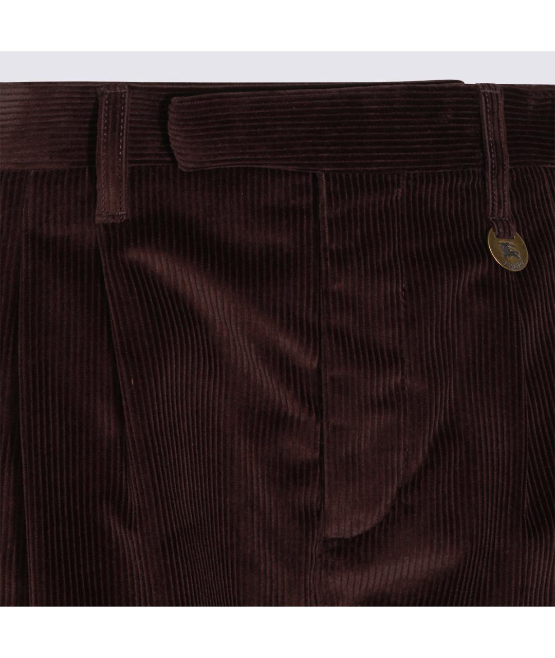 BURBERRY Коричневые хлопковые повседневные брюки, фото 3