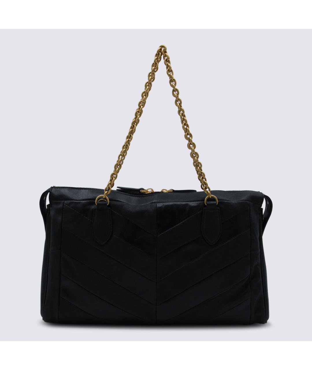VALENTINO Черная кожаная сумка тоут, фото 3