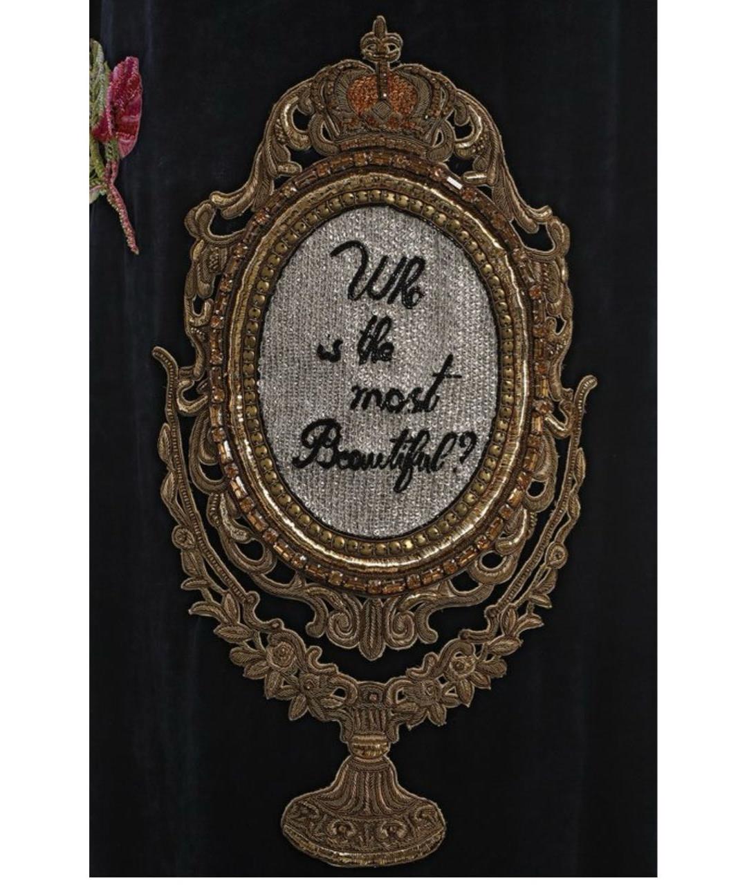 DOLCE&GABBANA Темно-синее бархатное вечернее платье, фото 5