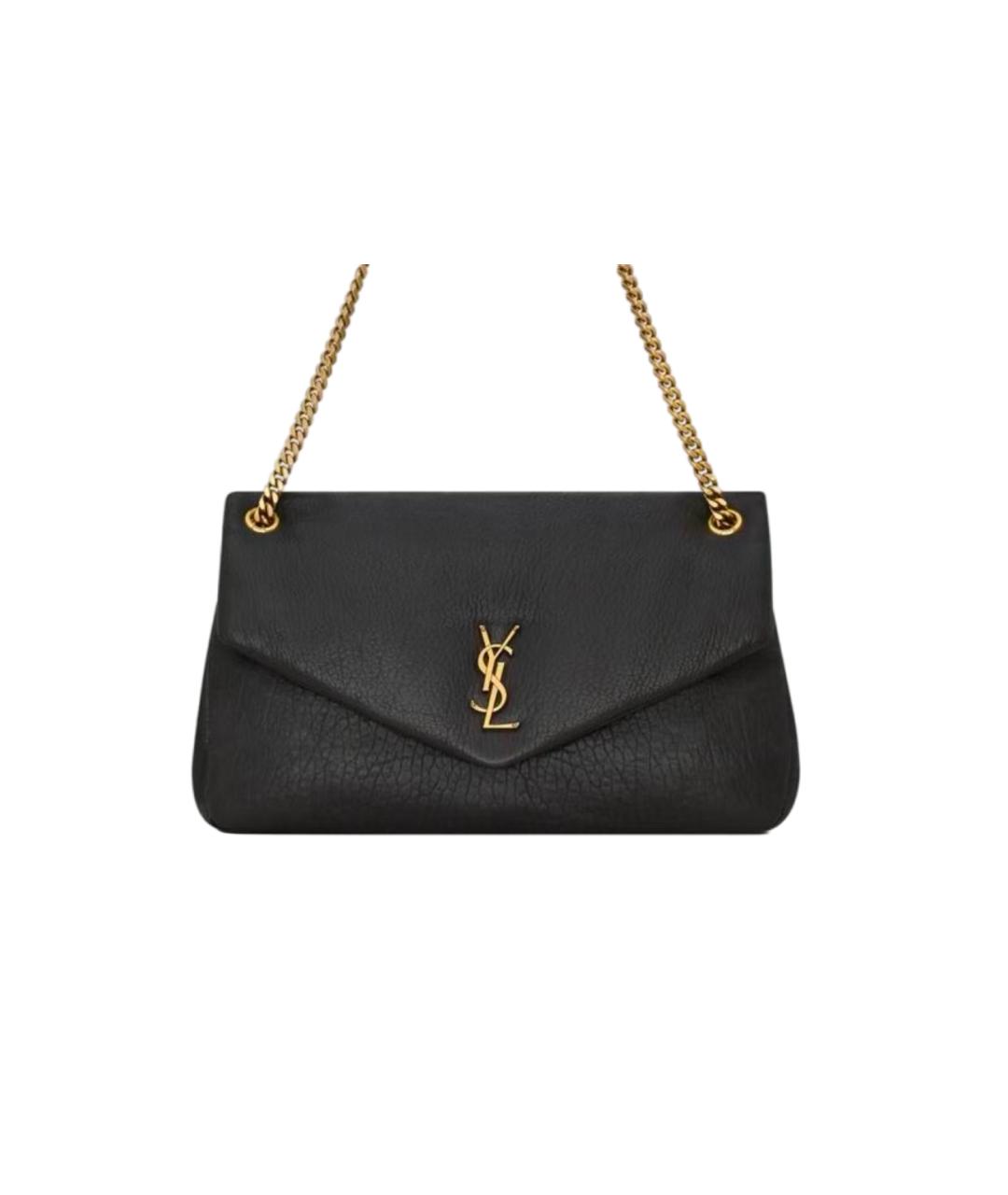 YVES SAINT LAURENT BEAUTY Черная кожаная сумка через плечо, фото 3