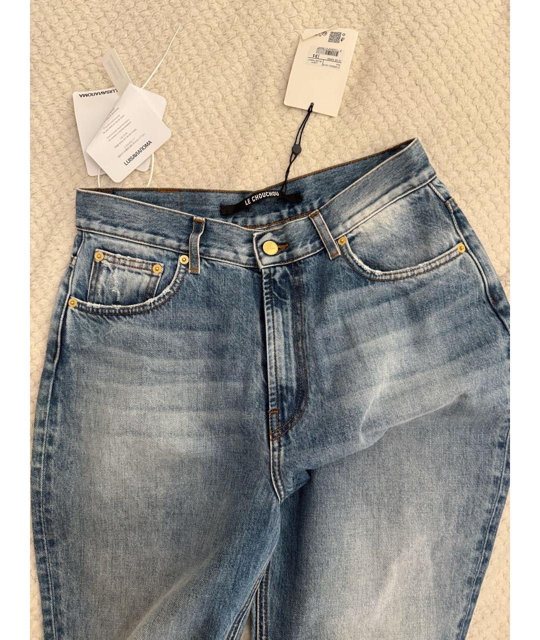 JACQUEMUS Голубые хлопковые прямые джинсы, фото 3
