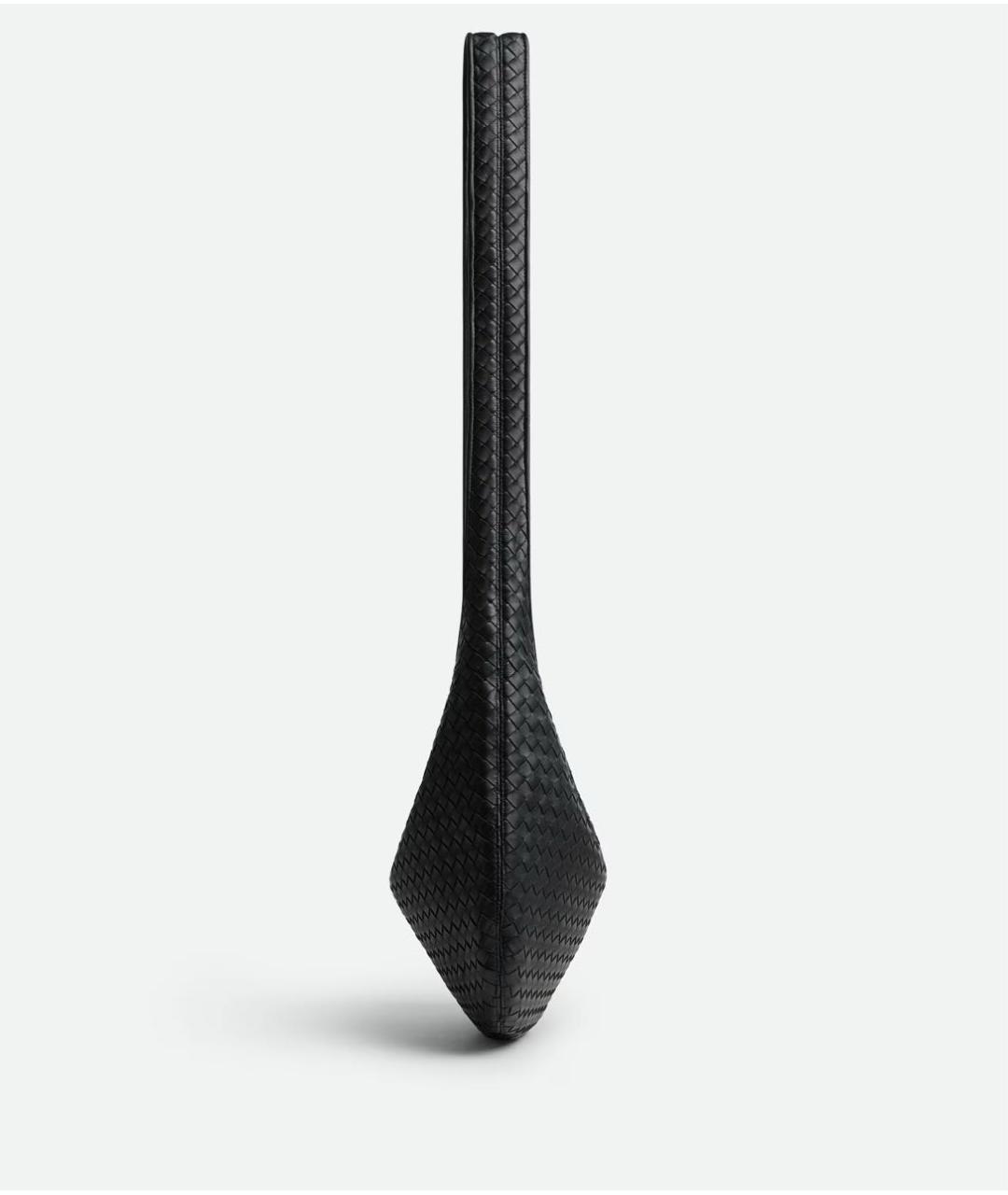 BOTTEGA VENETA Черная кожаная сумка на плечо, фото 4