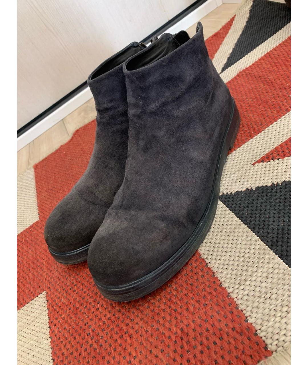 MARSELL Темно-синие замшевые высокие ботинки, фото 6