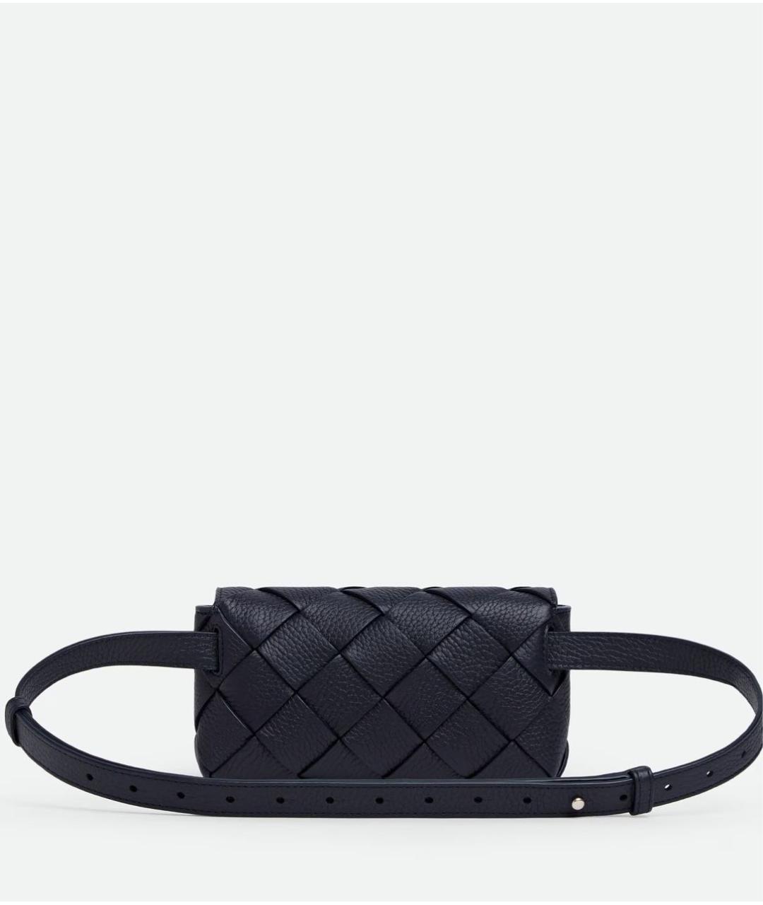 BOTTEGA VENETA Черная кожаная сумка на плечо, фото 5