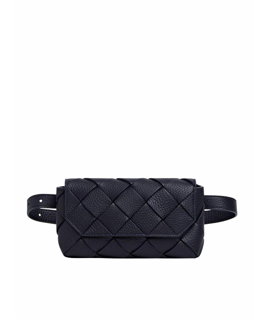 BOTTEGA VENETA Черная кожаная сумка на плечо, фото 1
