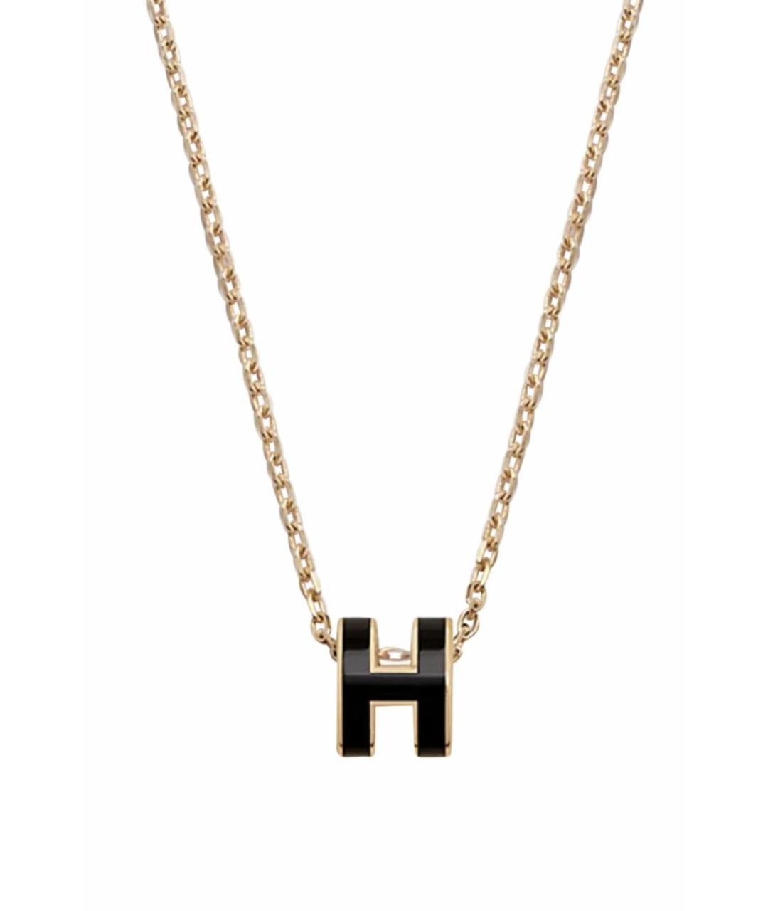 HERMES Черная латунная подвеска, фото 3