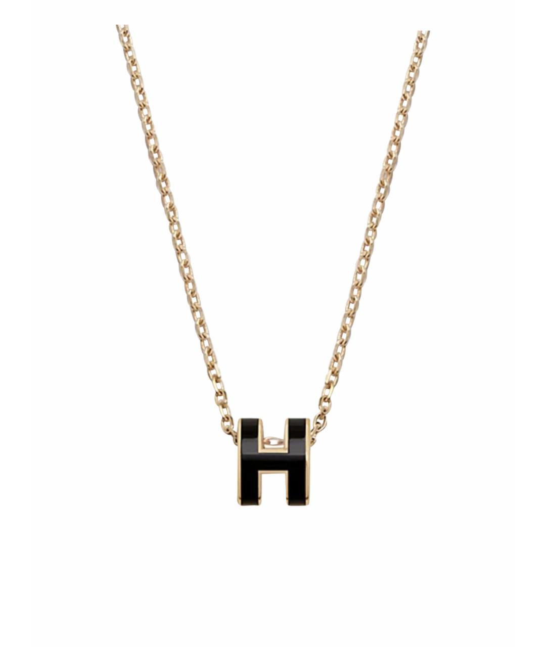HERMES Черная латунная подвеска, фото 1