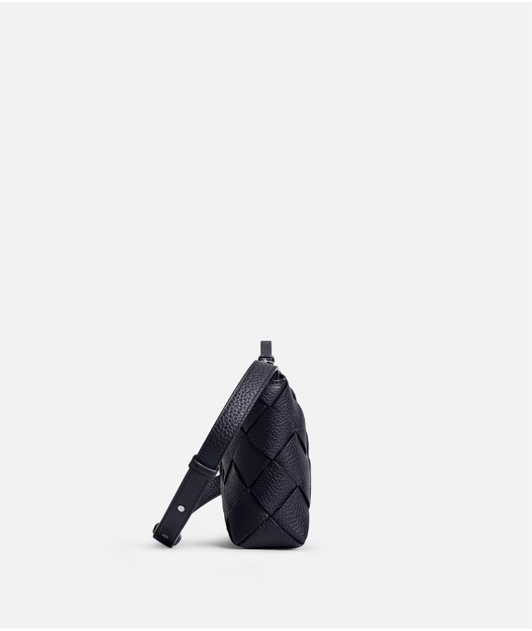 BOTTEGA VENETA Черная кожаная сумка на плечо, фото 4