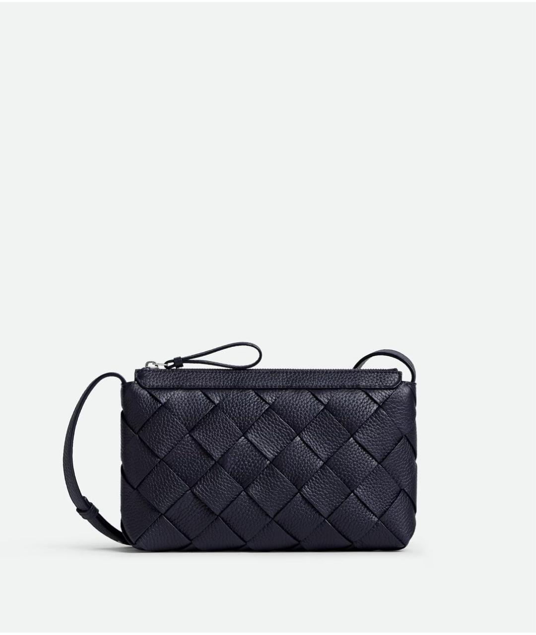 BOTTEGA VENETA Черная кожаная сумка на плечо, фото 5