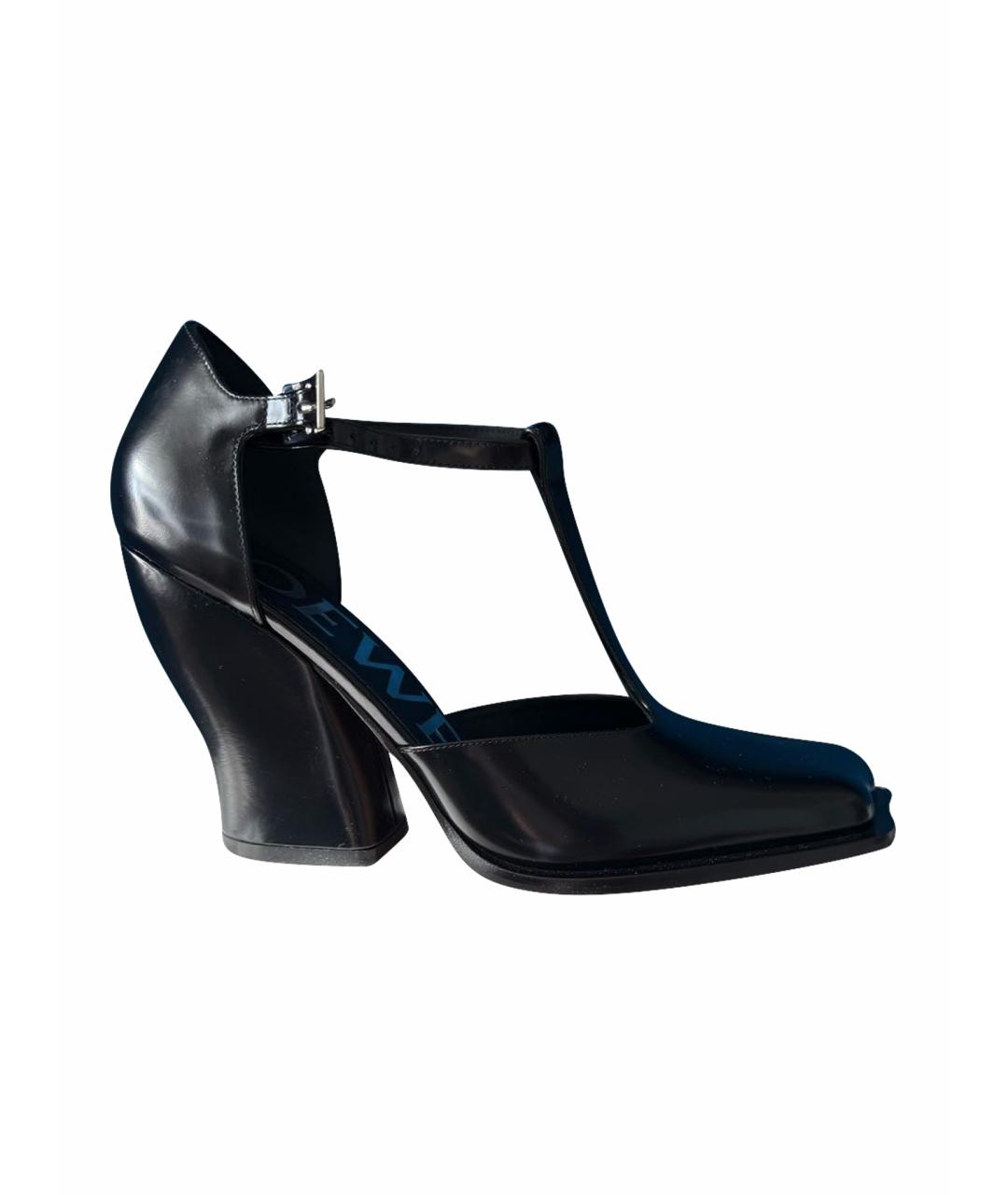 LOEWE Черные кожаные туфли, фото 1