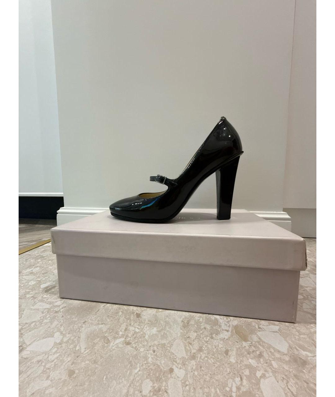 JIMMY CHOO Черные туфли из лакированной кожи, фото 5