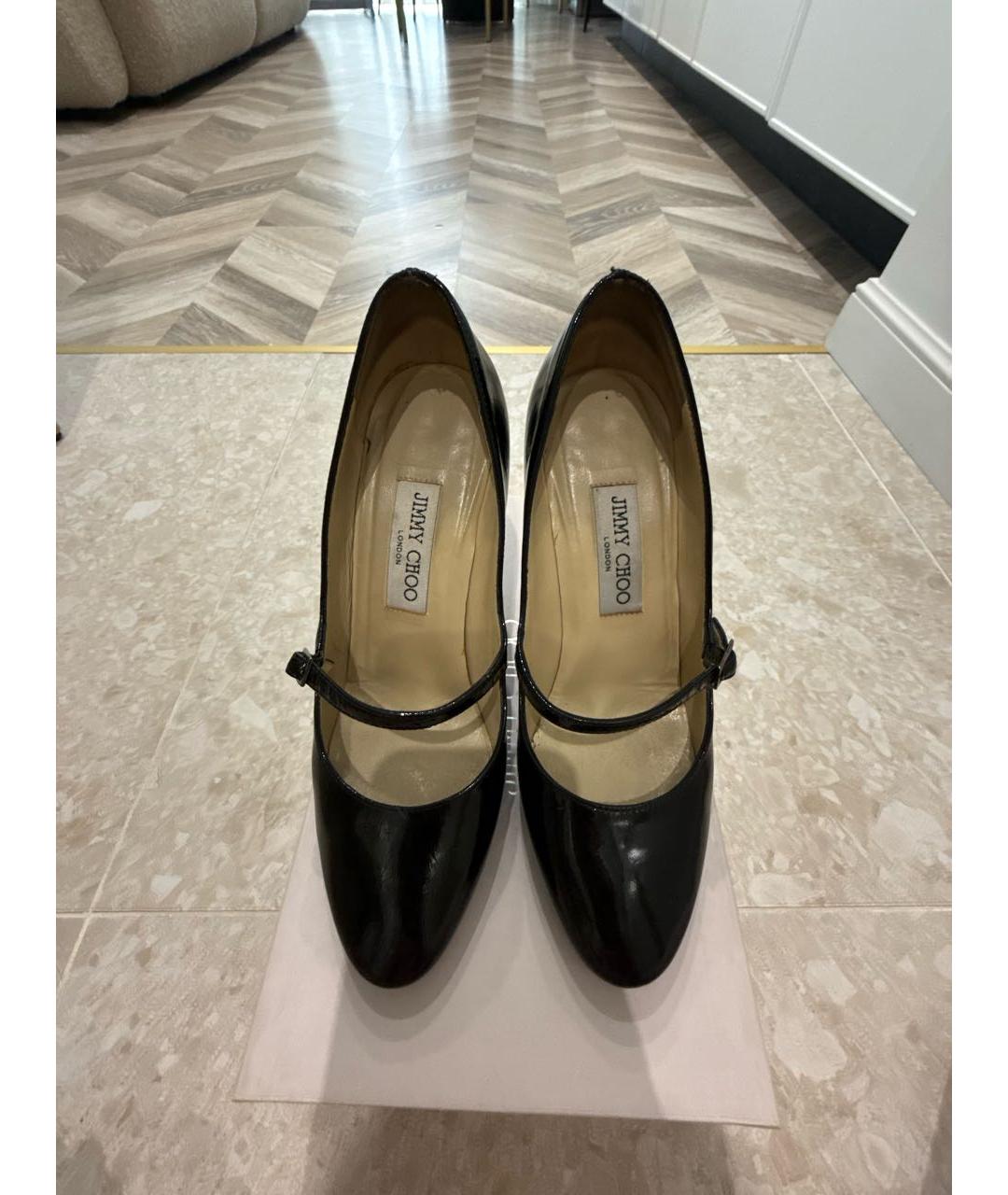 JIMMY CHOO Черные туфли из лакированной кожи, фото 2