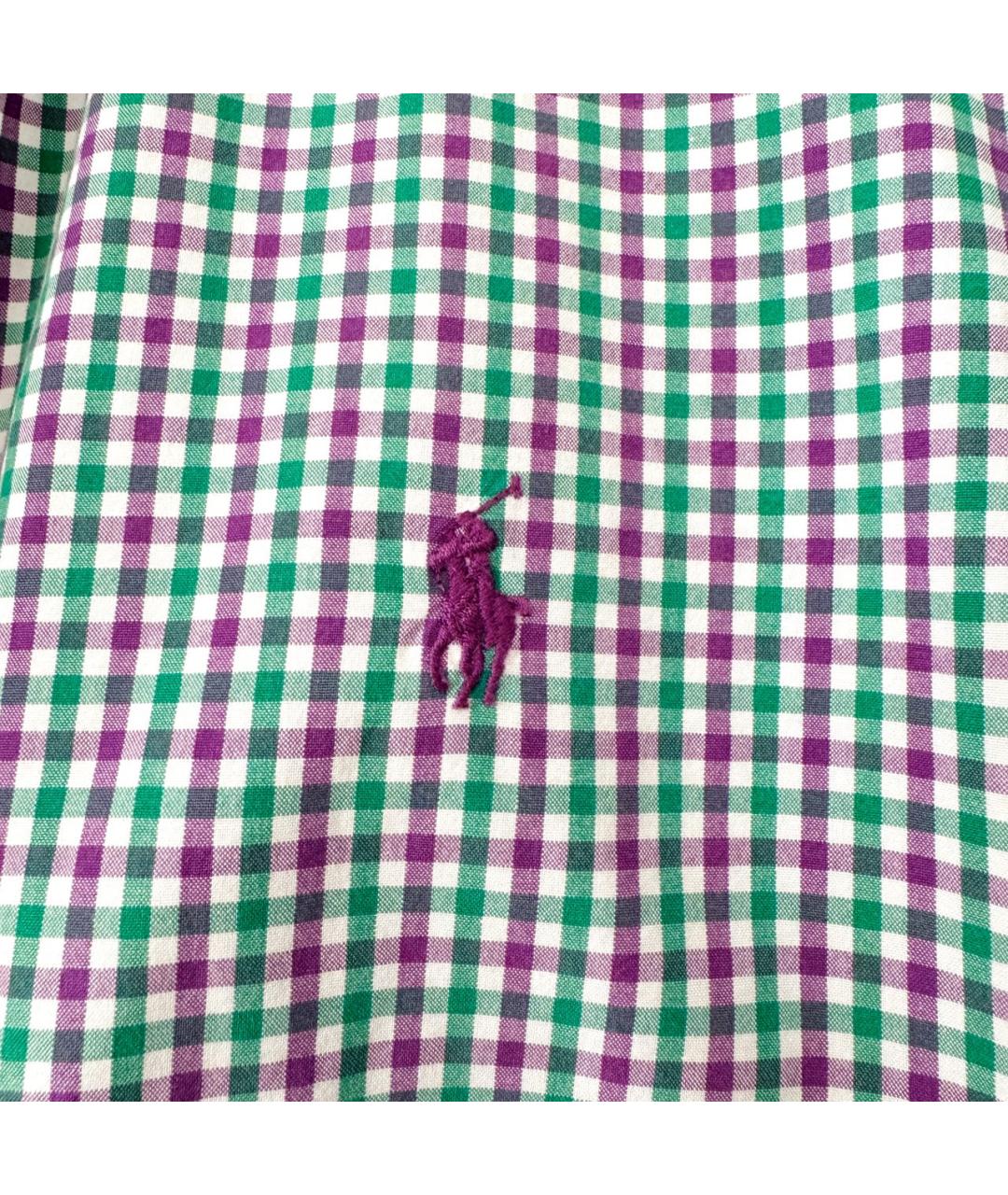 POLO RALPH LAUREN Зеленая хлопковая классическая рубашка, фото 6