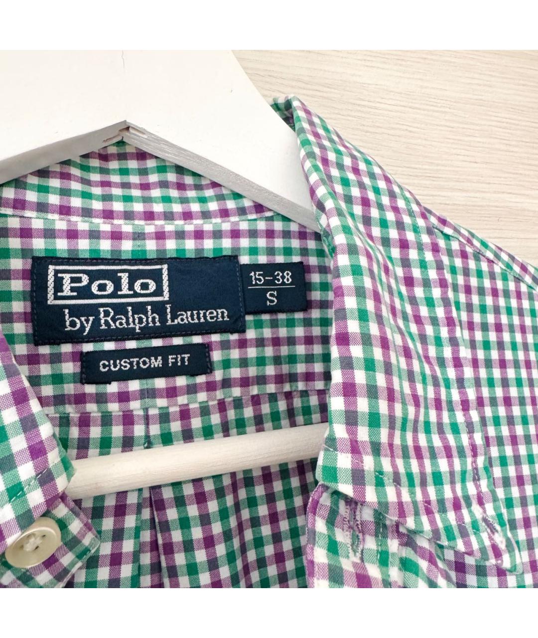 POLO RALPH LAUREN Зеленая хлопковая классическая рубашка, фото 3