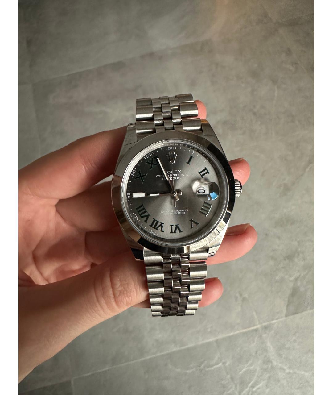 ROLEX Серебряные часы, фото 6