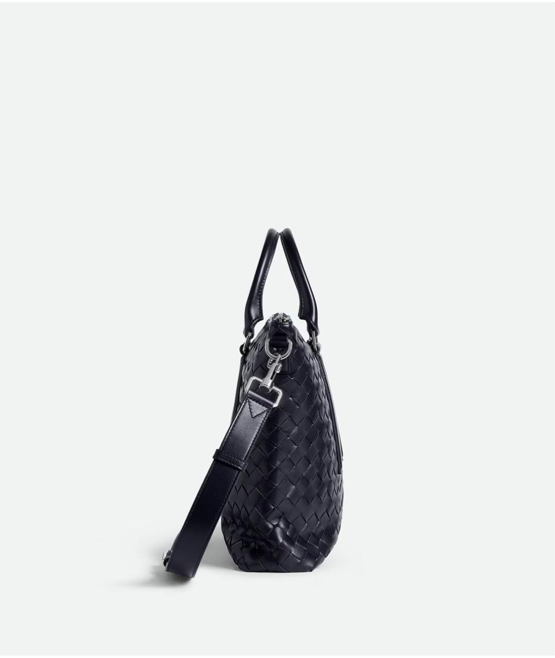 BOTTEGA VENETA Темно-синяя кожаная сумка на плечо, фото 4