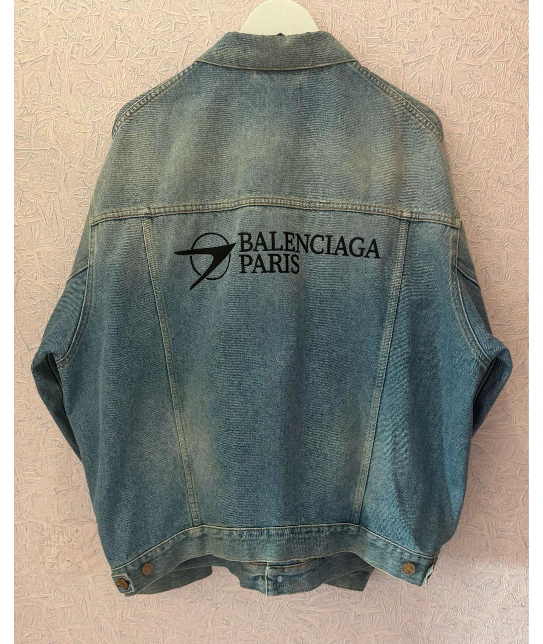 BALENCIAGA Голубая деним куртка, фото 2