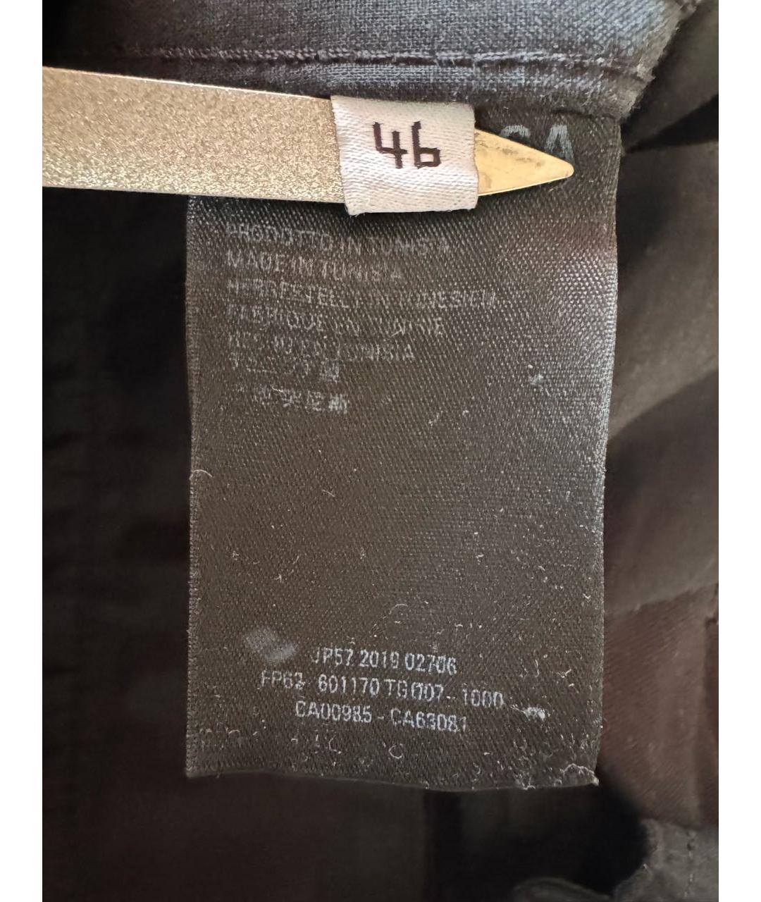 BALENCIAGA Черные хлопковые повседневные брюки, фото 3