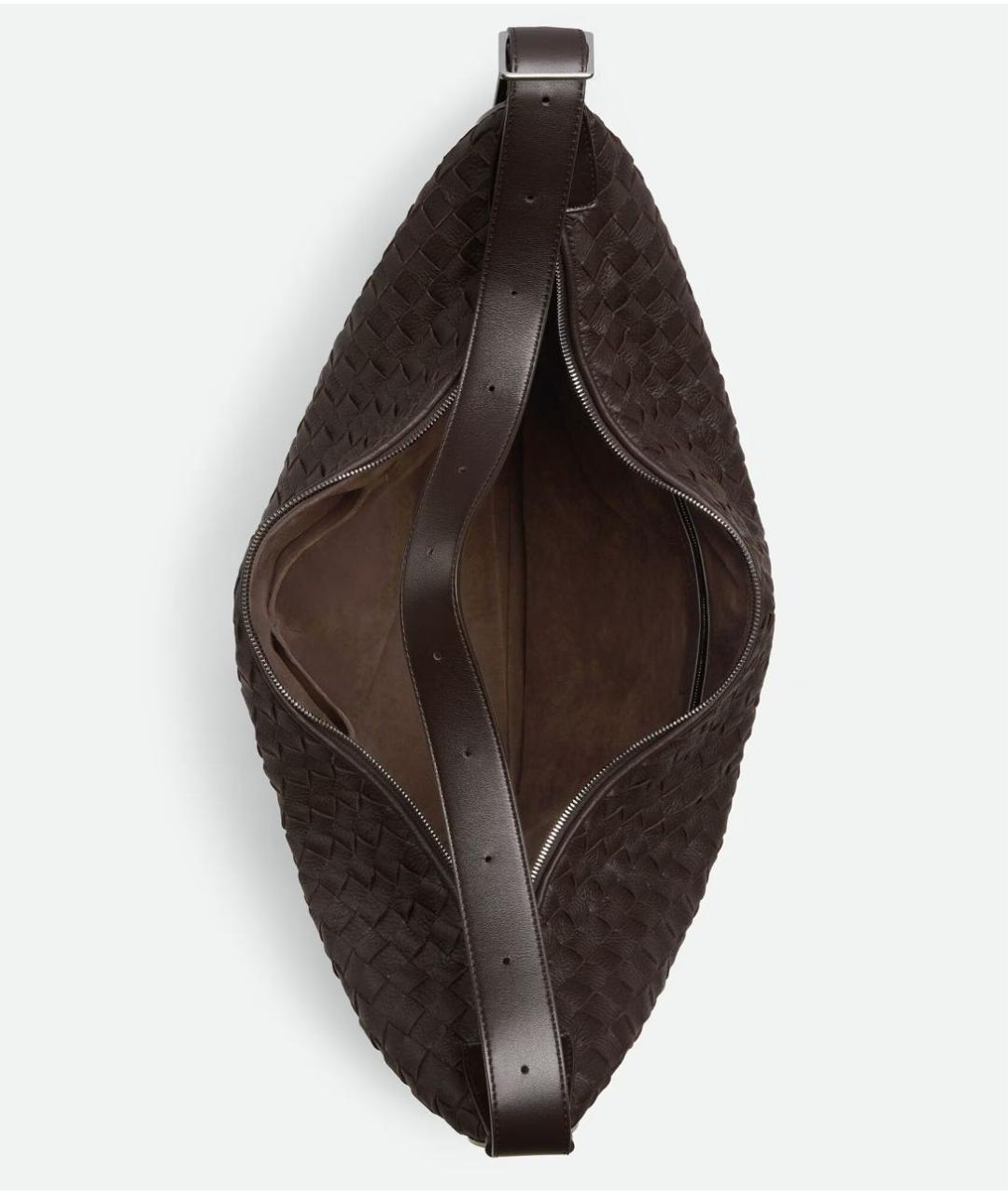 BOTTEGA VENETA Коричневая кожаная сумка на плечо, фото 3