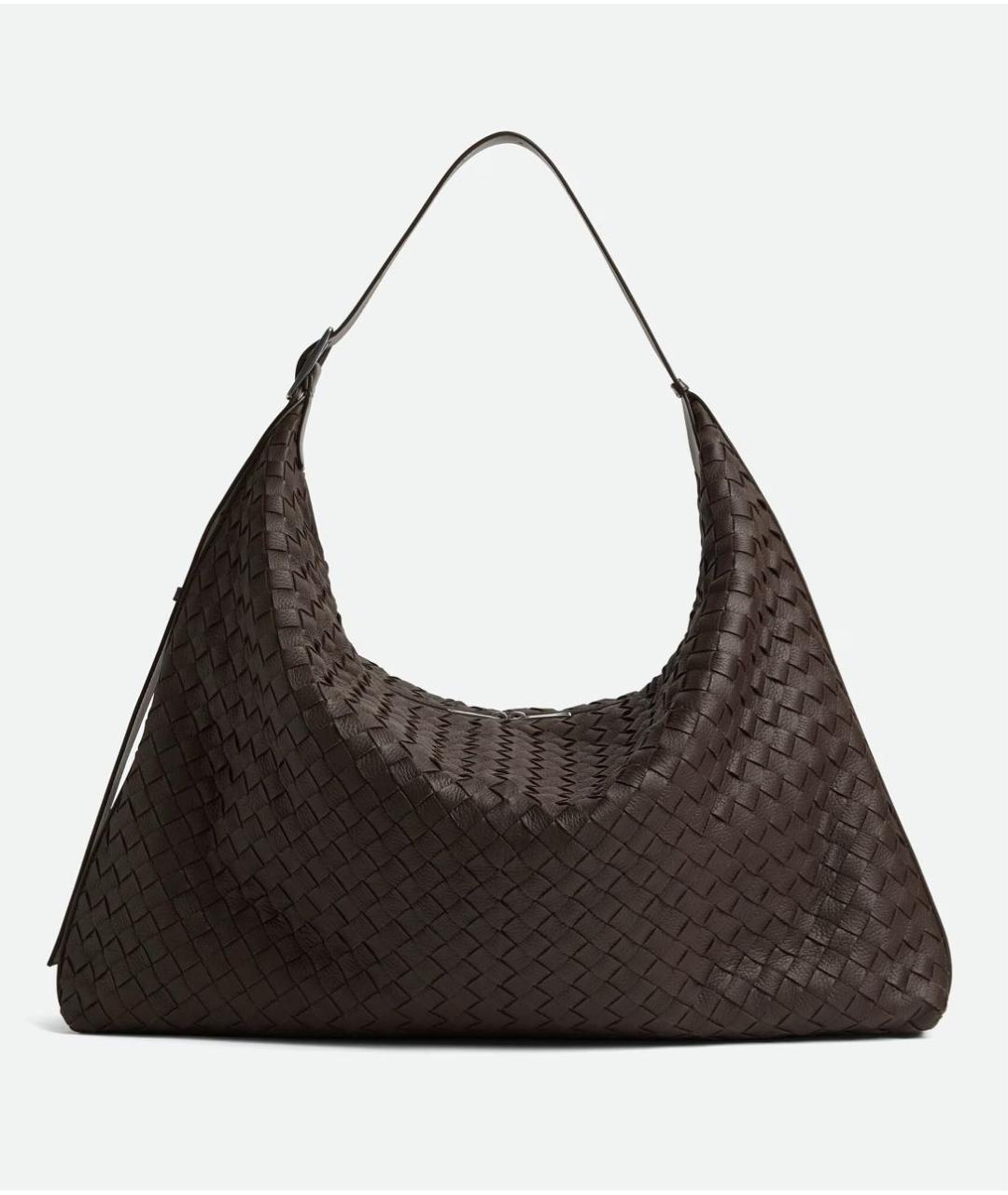 BOTTEGA VENETA Коричневая кожаная сумка на плечо, фото 5