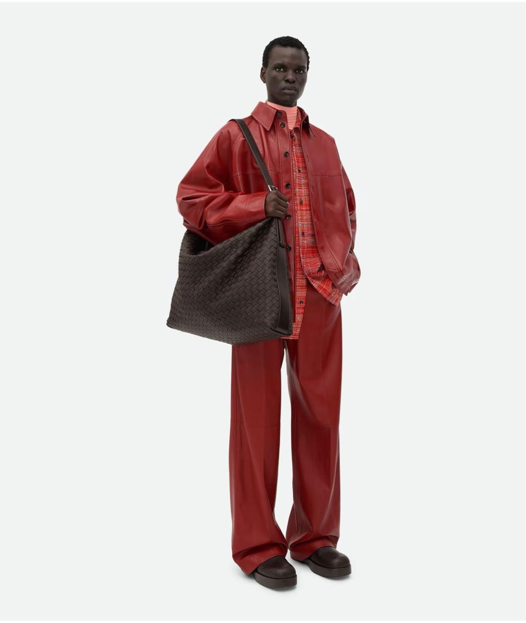 BOTTEGA VENETA Коричневая кожаная сумка на плечо, фото 2