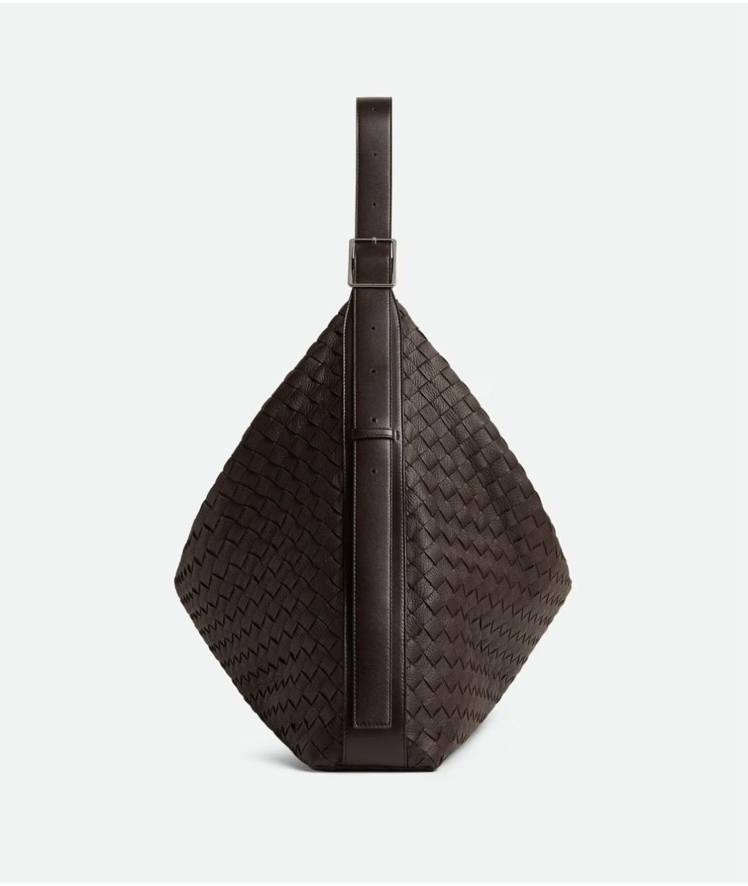 BOTTEGA VENETA Коричневая кожаная сумка на плечо, фото 4