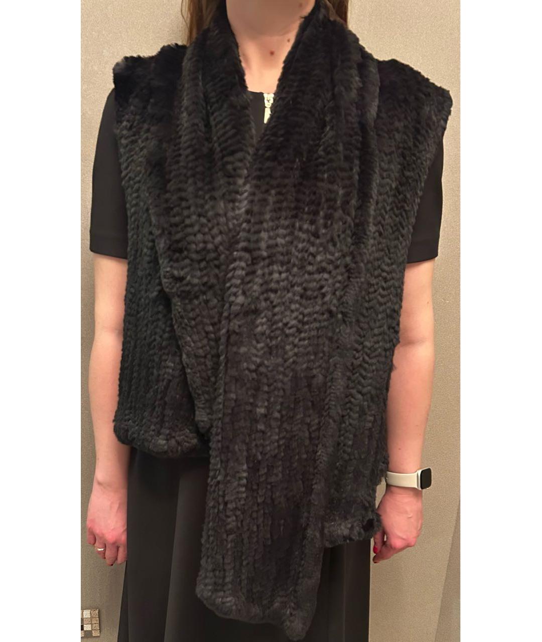 ARMANI COLLEZIONI Черный меховой жилет, фото 7