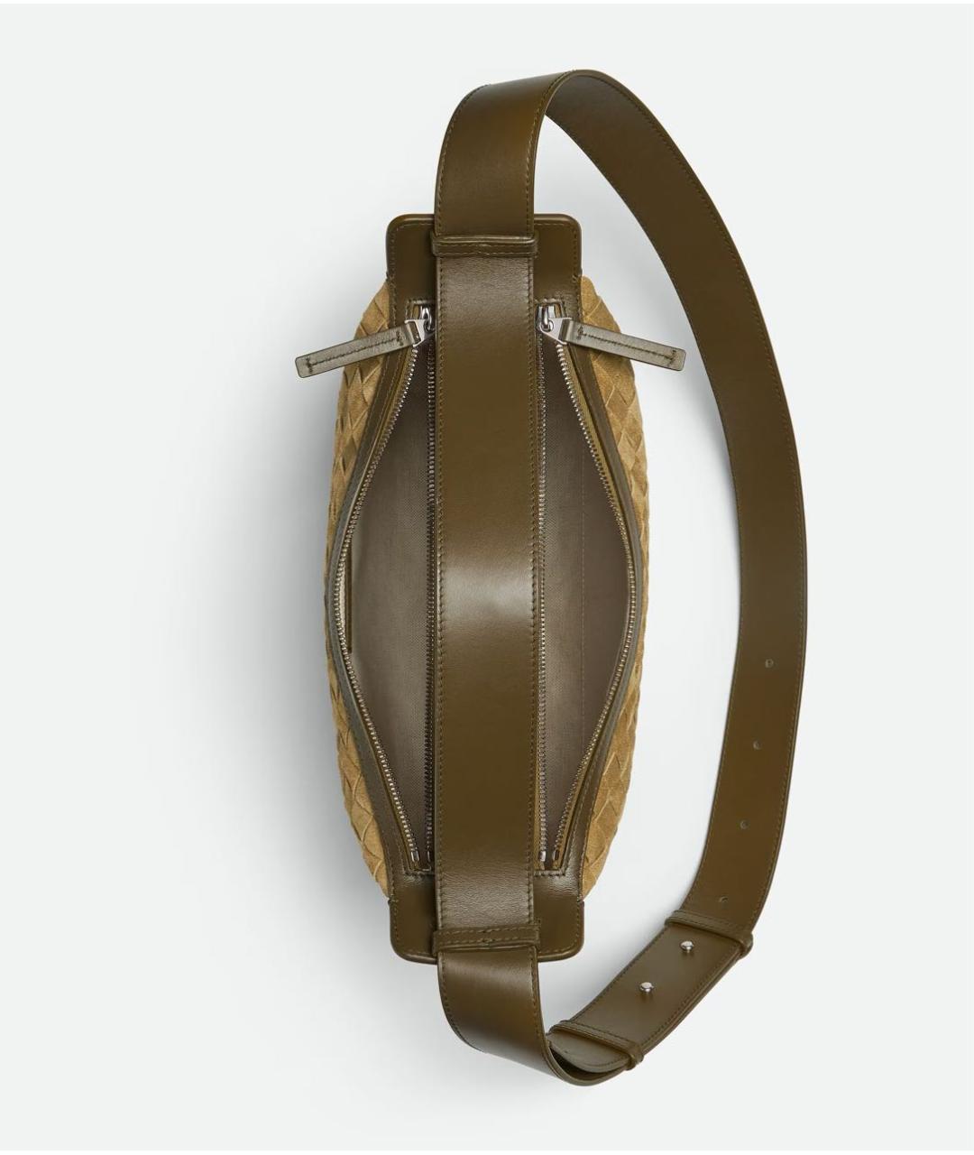 BOTTEGA VENETA Коричневая кожаная сумка на плечо, фото 3