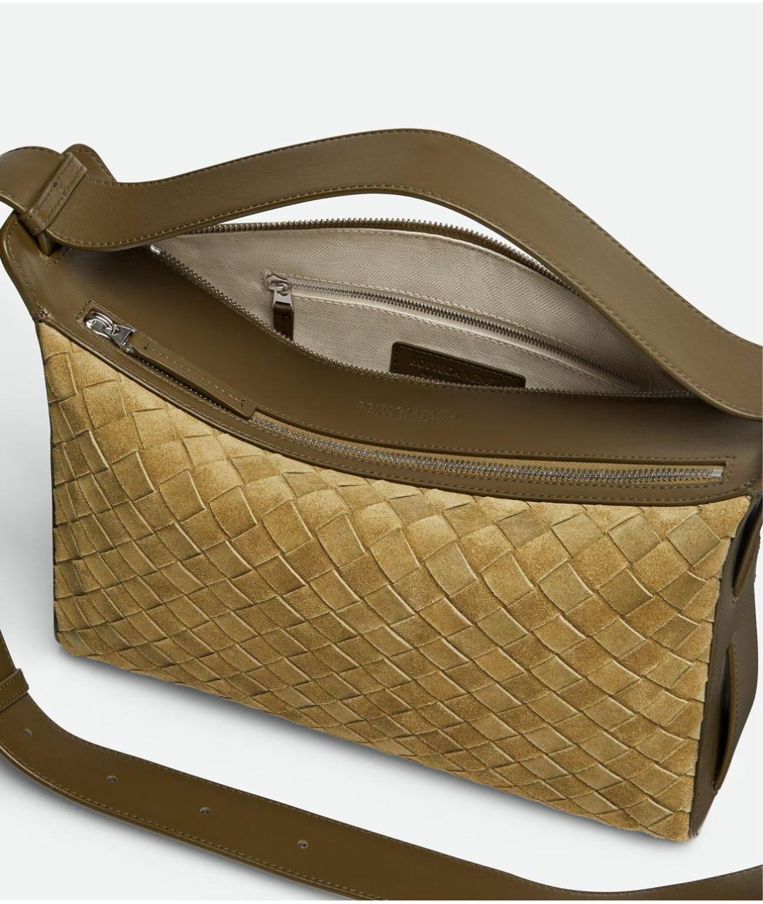 BOTTEGA VENETA Коричневая кожаная сумка на плечо, фото 4