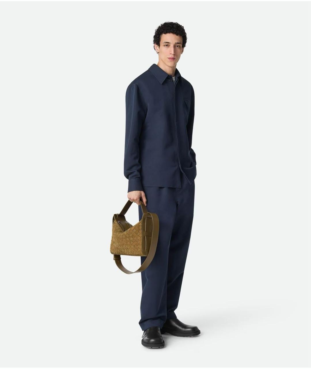 BOTTEGA VENETA Коричневая кожаная сумка на плечо, фото 2