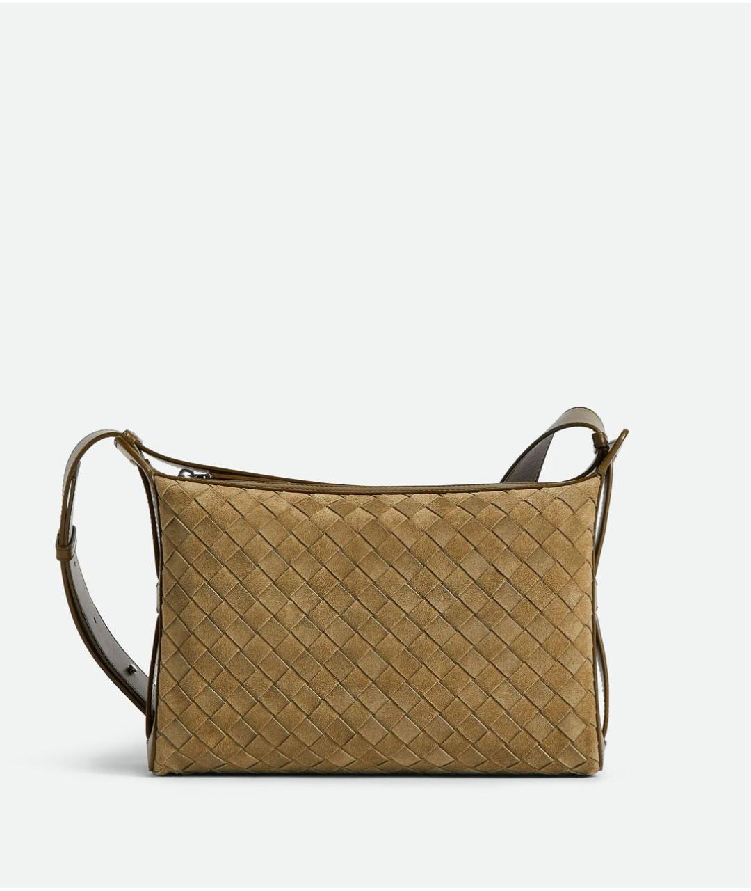 BOTTEGA VENETA Коричневая кожаная сумка на плечо, фото 5