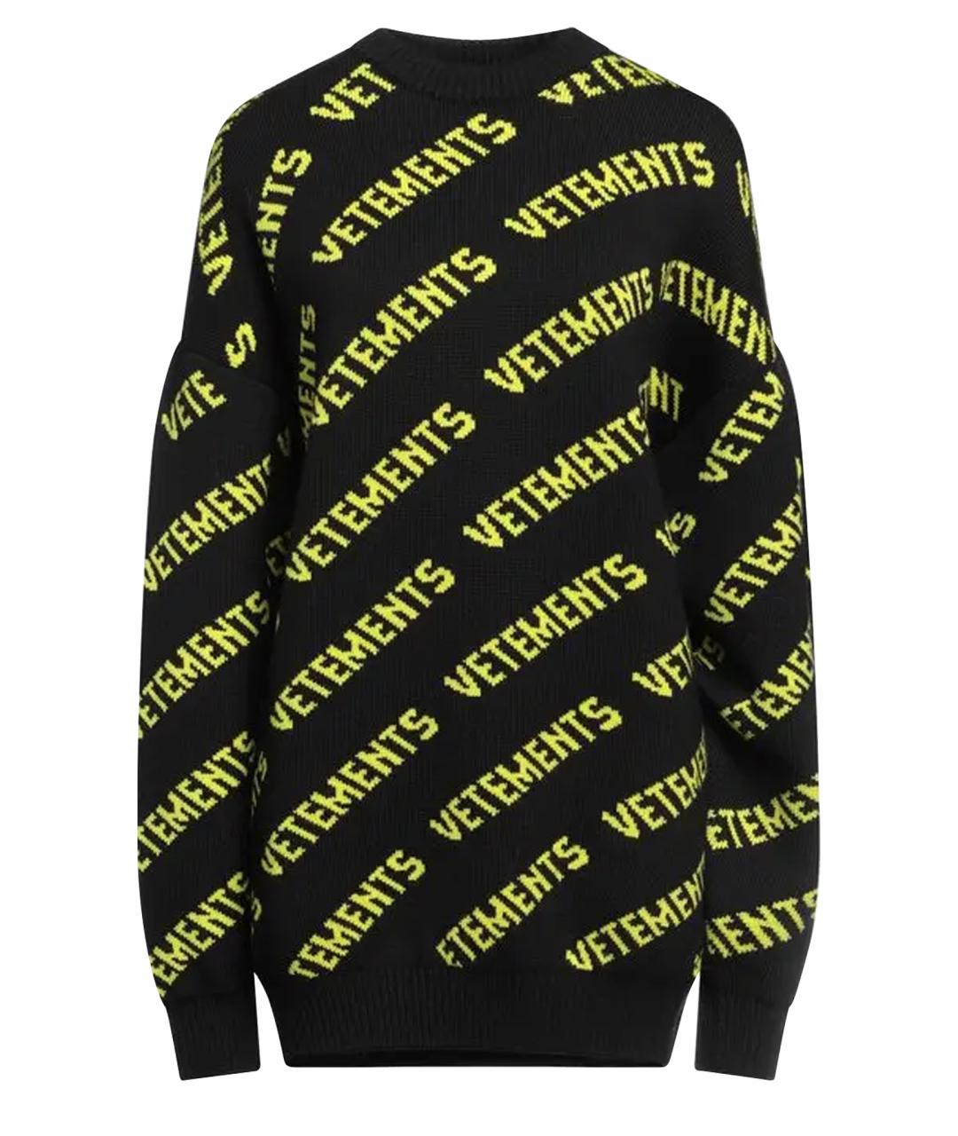 VETEMENTS Черный шерстяной джемпер / свитер, фото 1