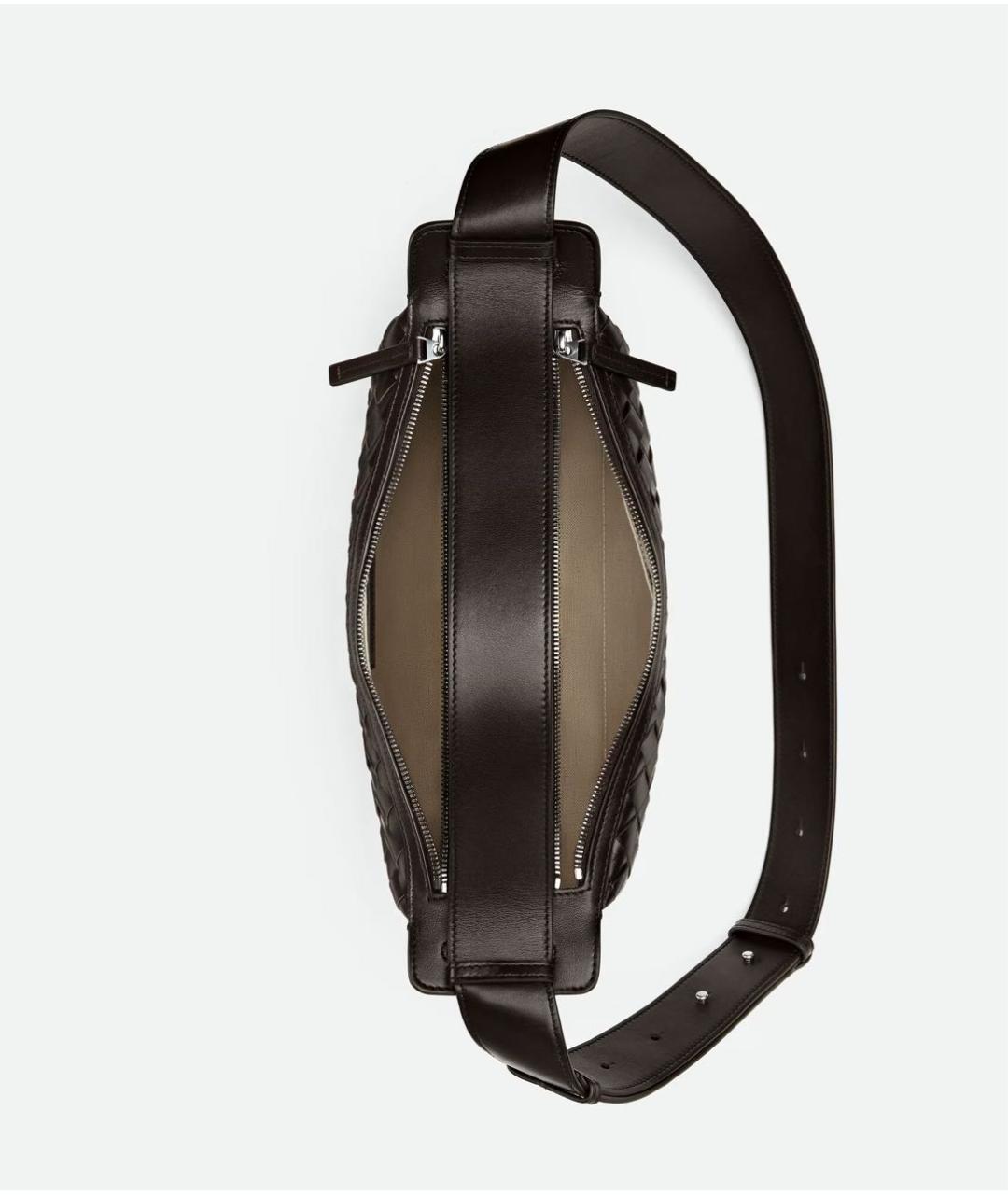 BOTTEGA VENETA Коричневая кожаная сумка на плечо, фото 3