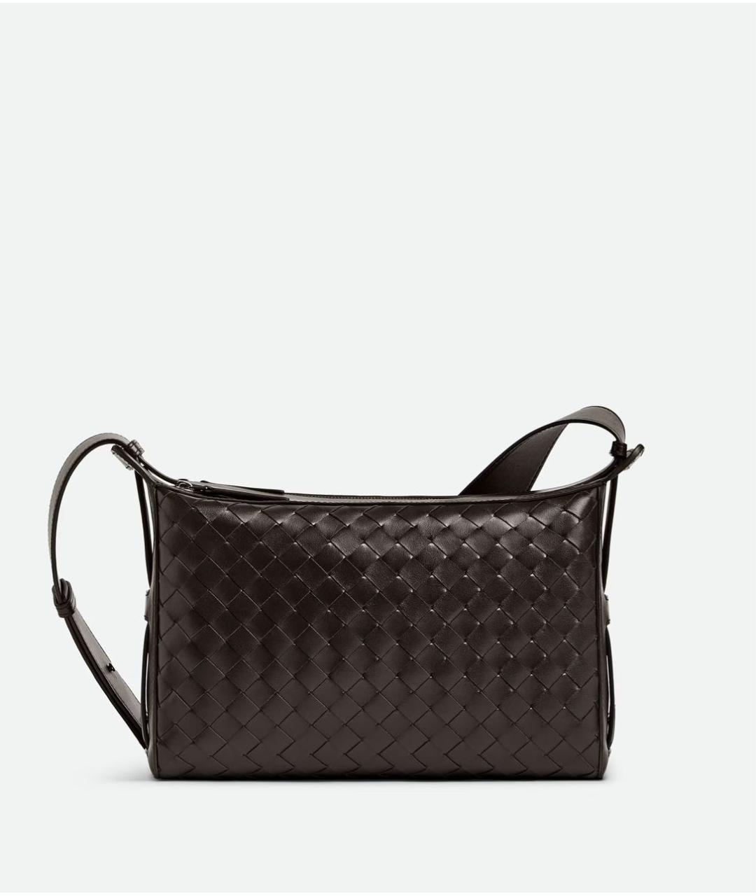 BOTTEGA VENETA Коричневая кожаная сумка на плечо, фото 5