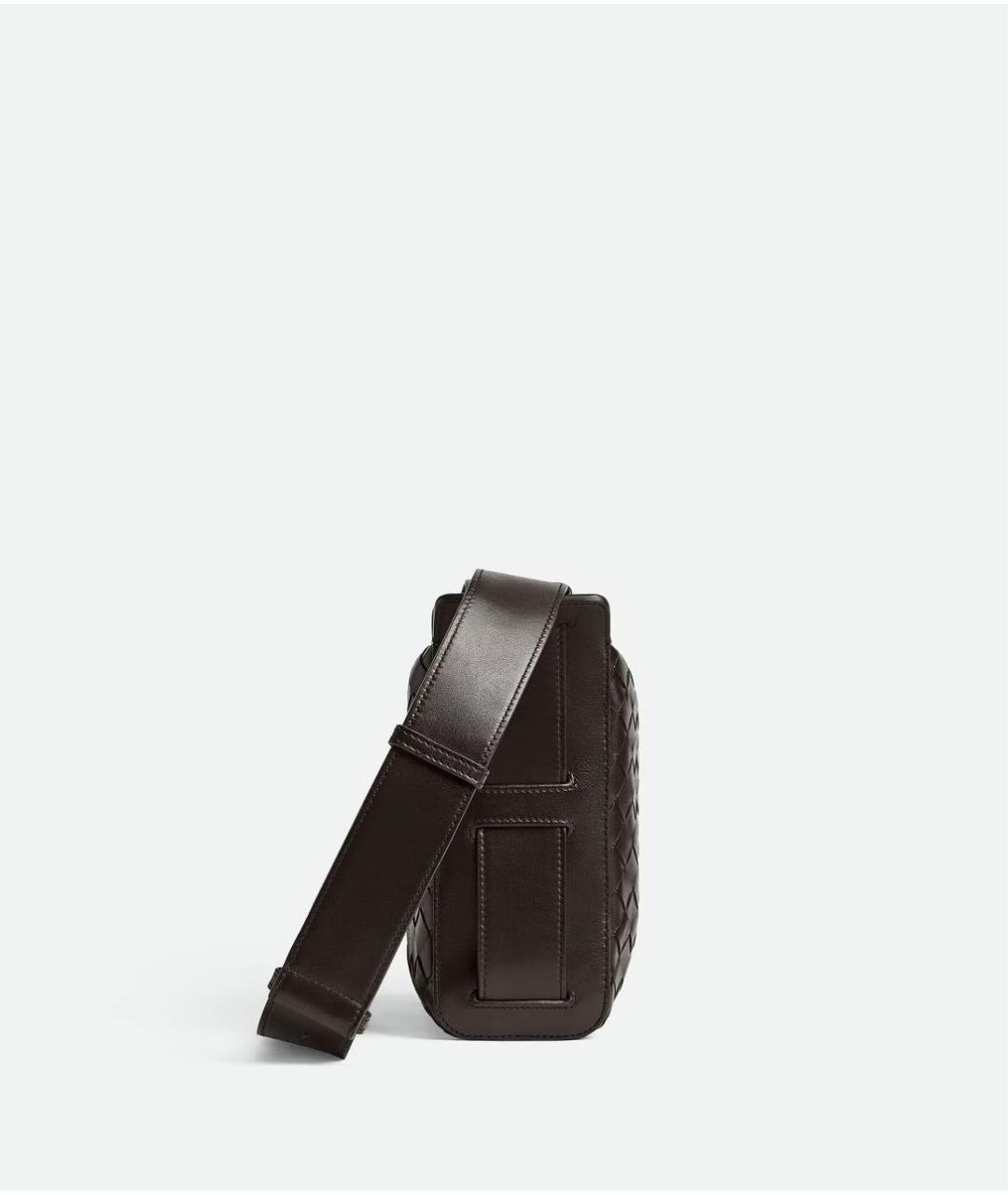 BOTTEGA VENETA Коричневая кожаная сумка на плечо, фото 4