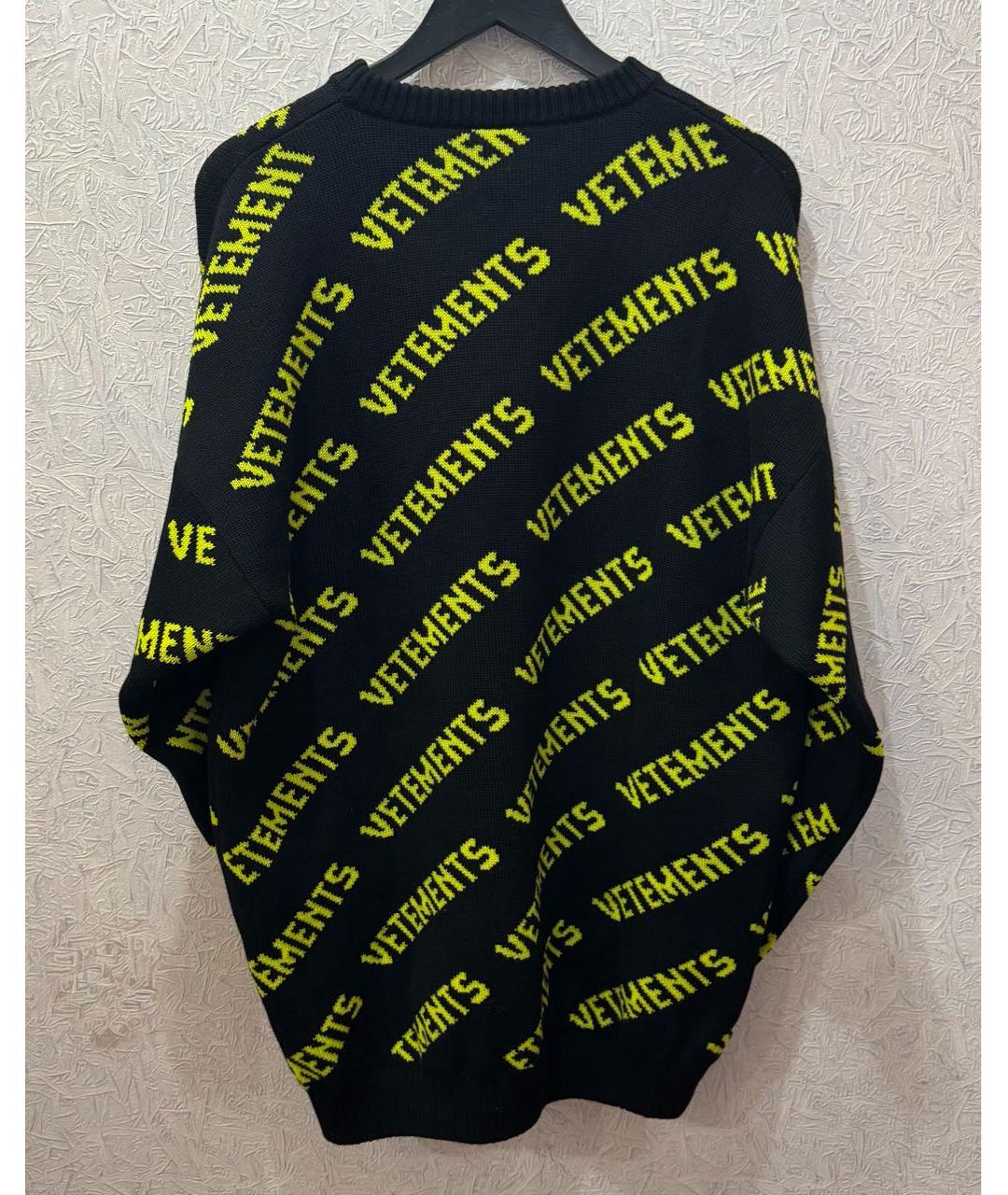 VETEMENTS Черный шерстяной джемпер / свитер, фото 2