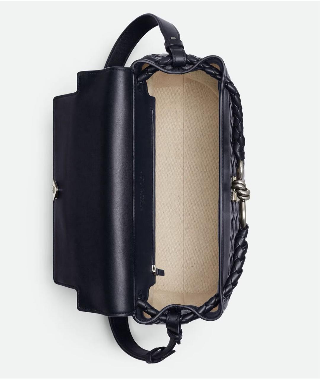 BOTTEGA VENETA Темно-синяя кожаная сумка на плечо, фото 2