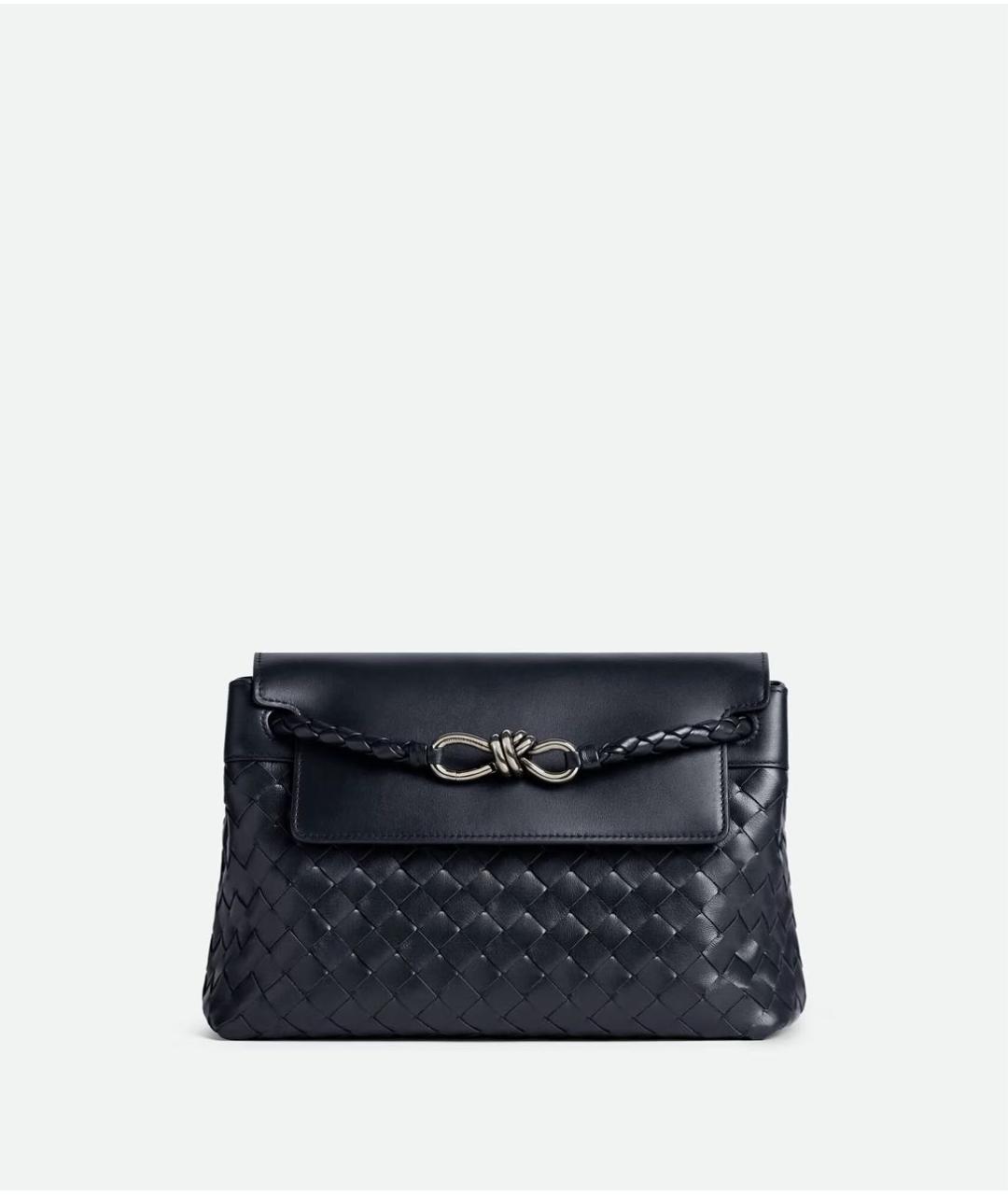 BOTTEGA VENETA Темно-синяя кожаная сумка на плечо, фото 5